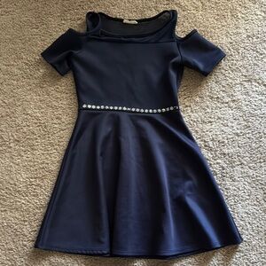 💜 3 for $10 Elegant Navy Blue Kids Dress